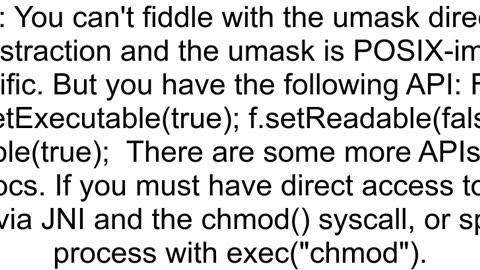 How can I set the umask from within java