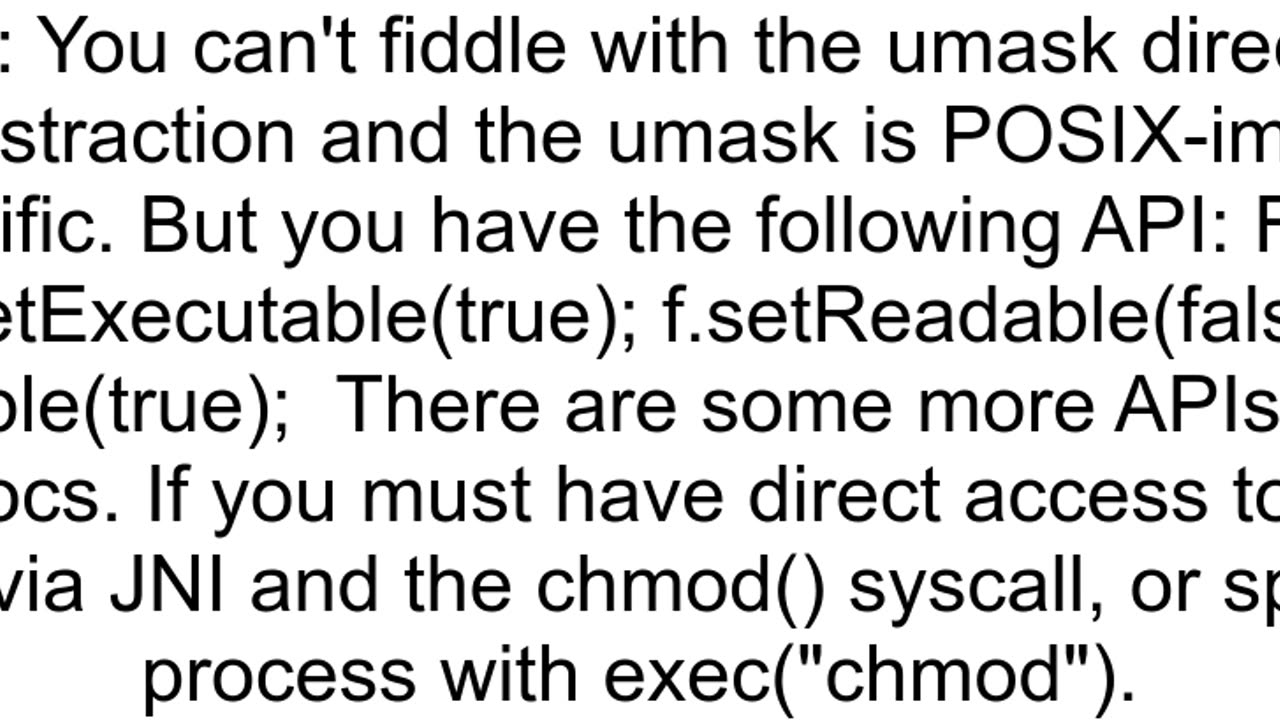 How can I set the umask from within java