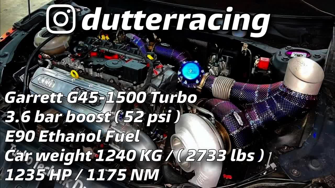 Audi TT RS 8S by @DUTTER RACING at Dragracing Romania @dragy acceleration from 0-175 & 0-281 Km/h