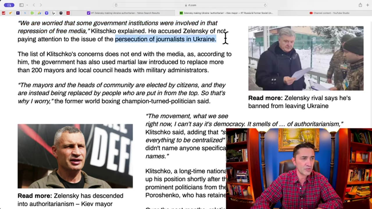 Klitschko risks his life, attacks Zelensky, calls him "authoritarian," repressing the media.
