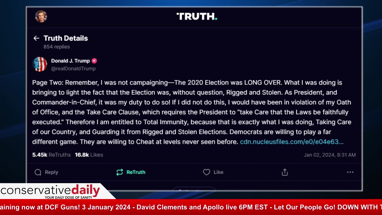 The Election Was RIGGED - Statements from Trump w David & Apollo