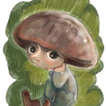 Drawing a mushroom gnome