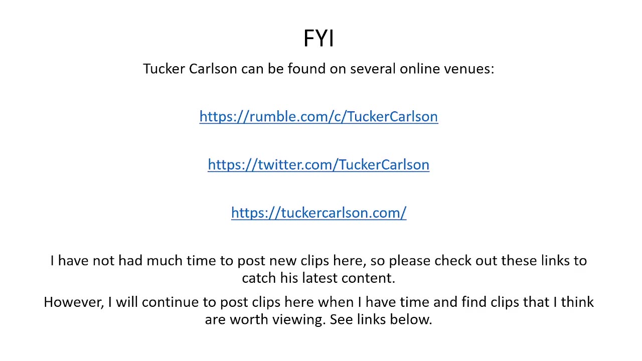 Tucker Carlson can be found on several online venues