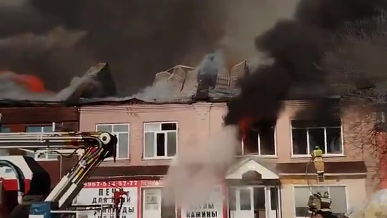 🔥🔥 Great fire in the Penza region in Russia: a bridge in the city of Kuznetsk is