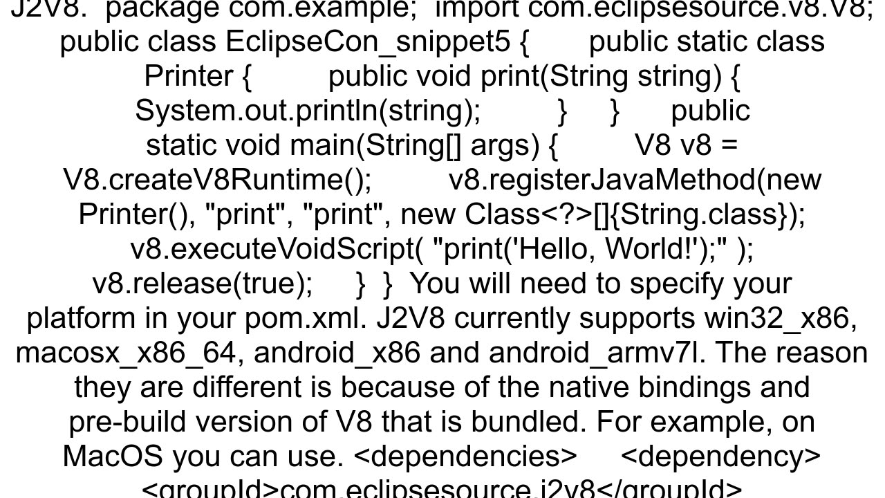How to embed V8 in a Java application
