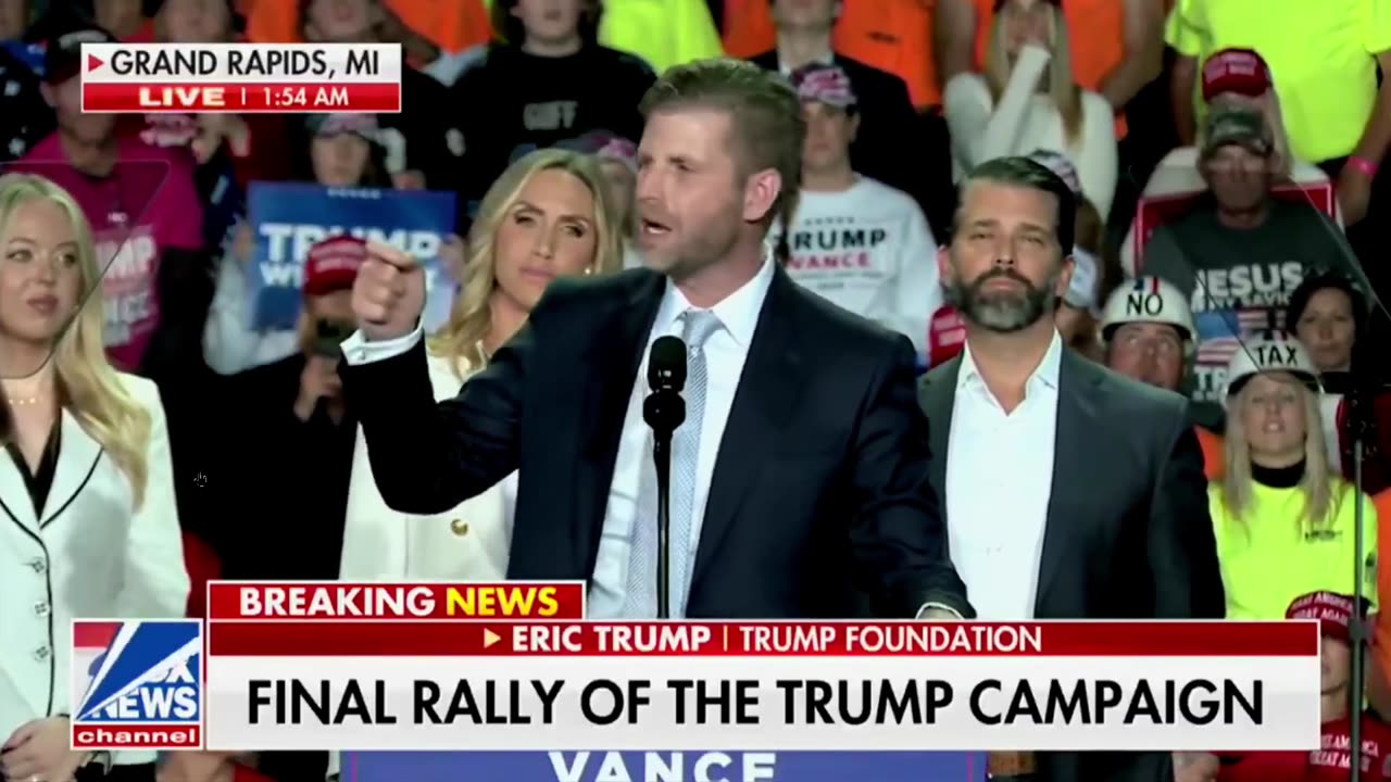 Eric Trump made one of the most moving speeches at President Trumps rally