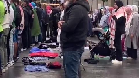 PRAYER IN THE MIDDLE OF THE STREETS IN MONTREAL