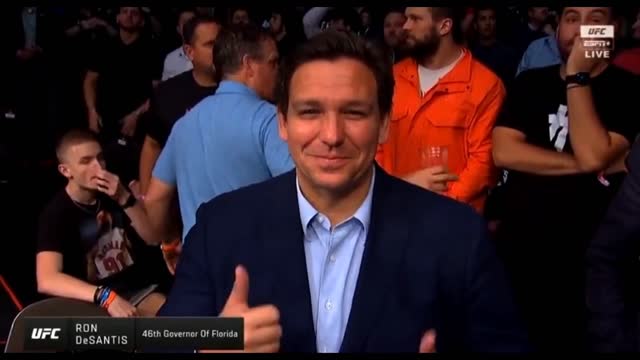 UFC Crowd Gives Gov. DeSantis a Rock Star Welcome