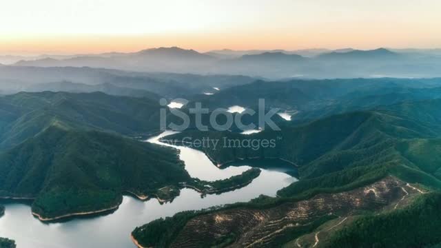 Aerial View Of The Jing River