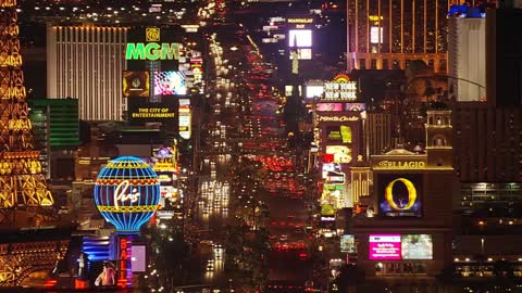 American city night scene street traffic flow HD shooting