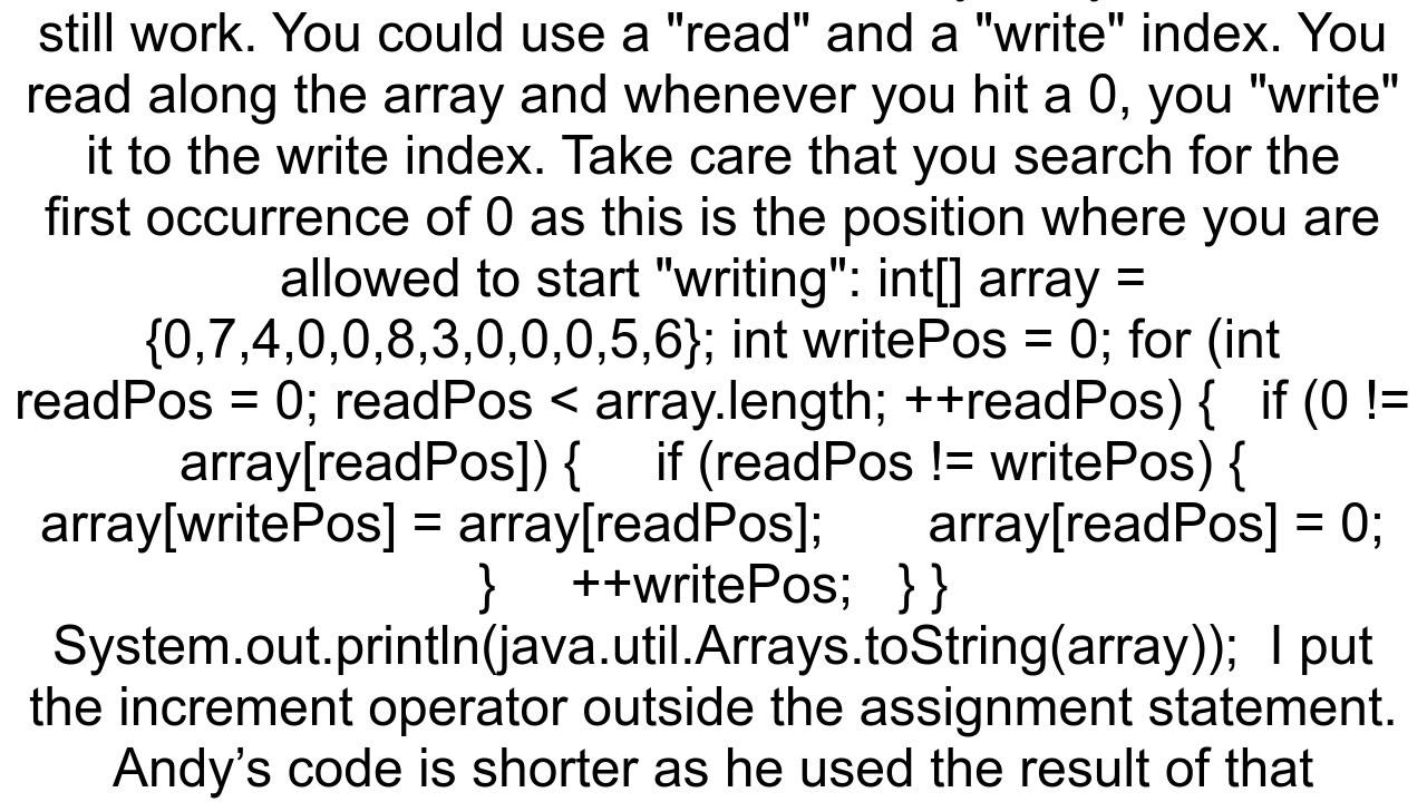 How to move a specific value to the end of the array without affecting the order of other elements