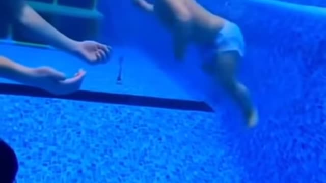 Baby swing swimming