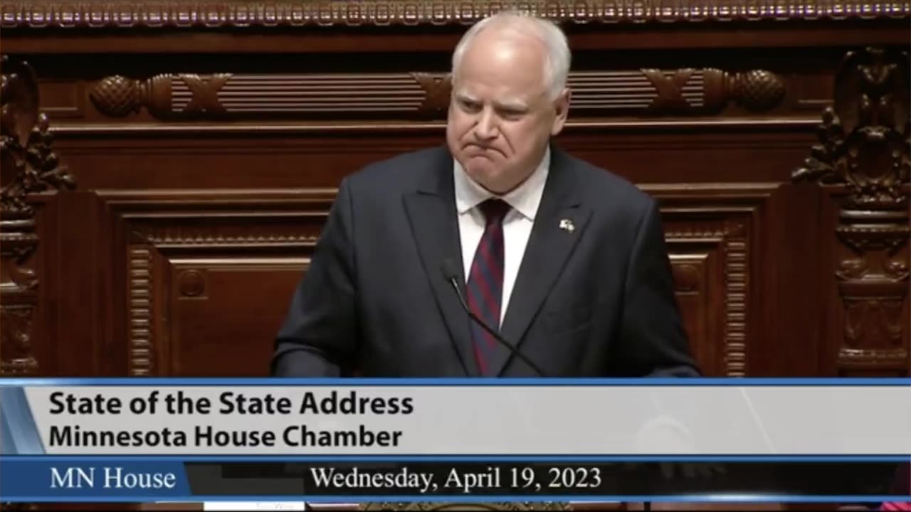 Gov. Walz defends woke corporations at State of the State address