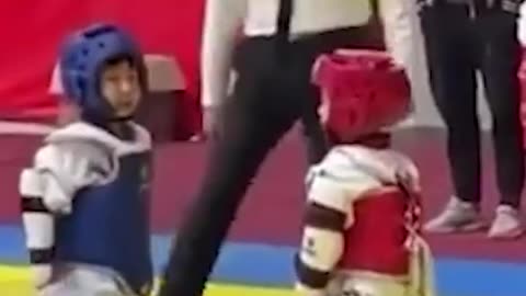 😂❤️Cute little kids practicing martial arts and funny moments in matches😍😂😂