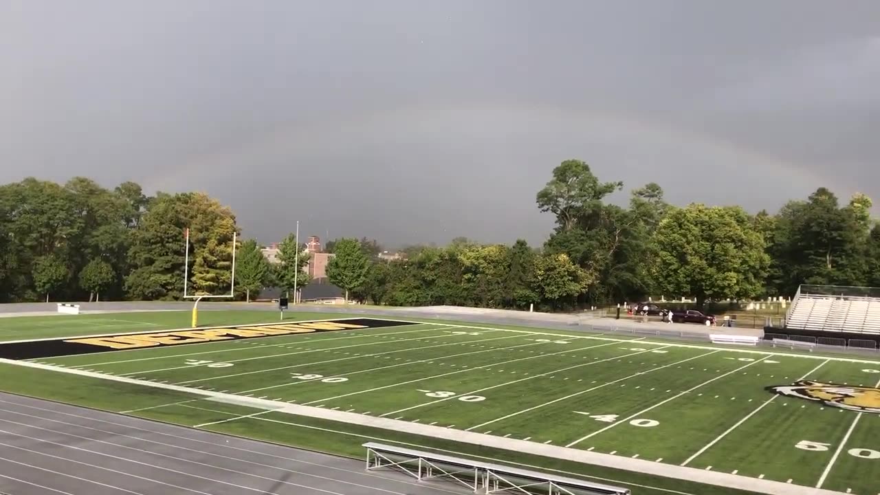 September 18, 2021 - Rainbow Over Blackstock Stadium at 5:02 PM