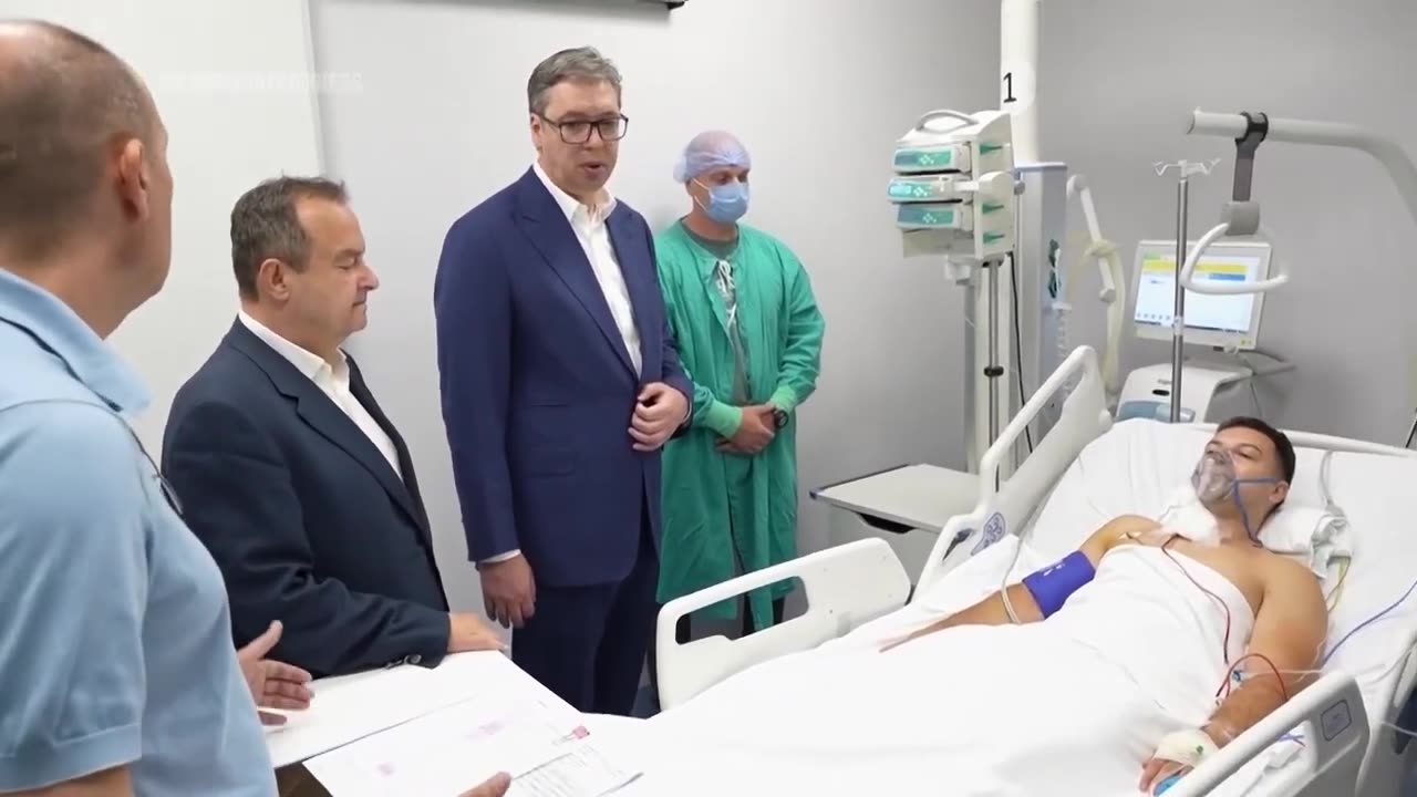 Serbia president visits police officer who was injured in attack at Israel embassy