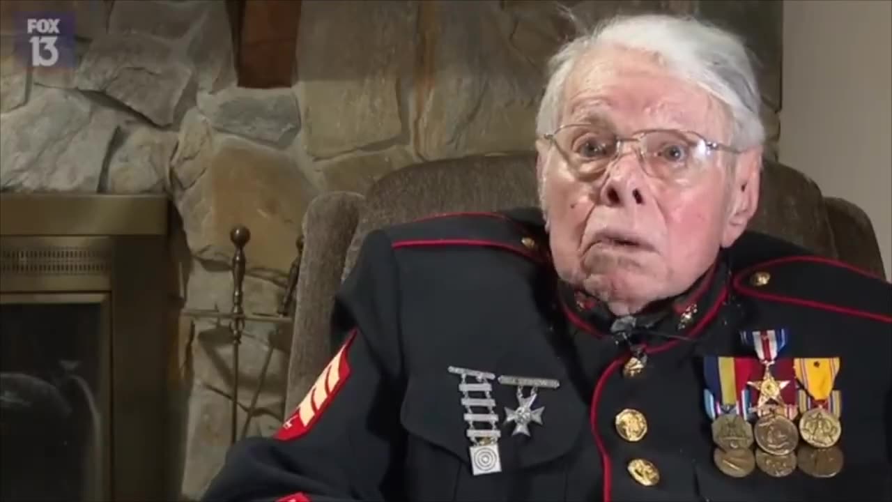 100 year old Marine breaks down