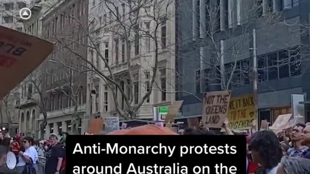 Anti-Monarchy protests around Australia on the Queen's day of mourning