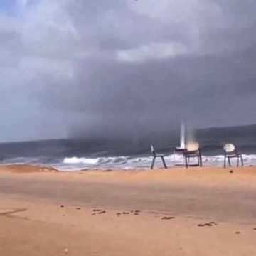 Israeli army helicopter shooting at Palestinians who were fishing