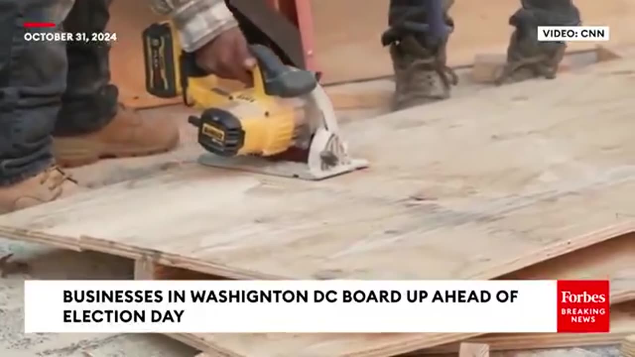 Boarding up DC before Election Day 2024