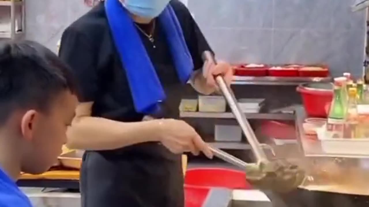 Mother and son struggle
