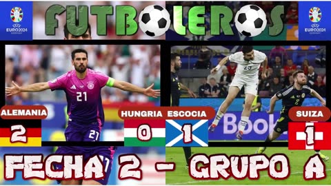 Eurocopa 2024-(Alemania 2 vs. Hungría 0)-(Escocia 2 vs. Suiza 0)