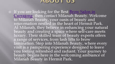 Best Brow Salon in Currajong