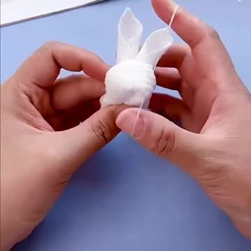 Cute bunnies made with paper towel