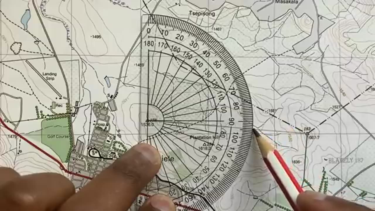 Geography Mapwork_ True bearing and Magnetic bearing.