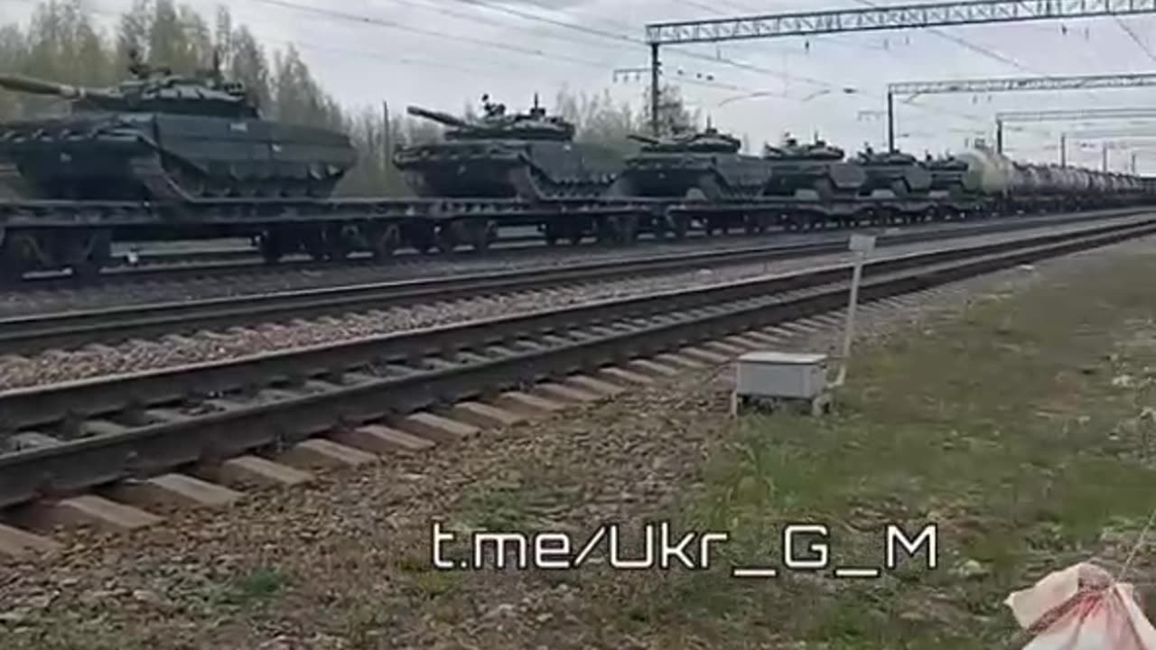 Russian Tanks On Its Way To The Russian Soldiers In The SMO Zone