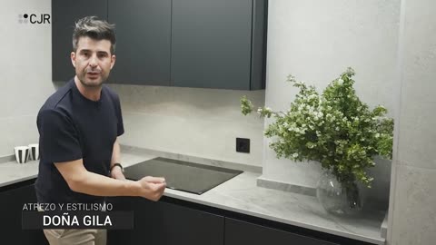 Cocina Negra Mate y Dekton Vera MODERNA EN L CJR