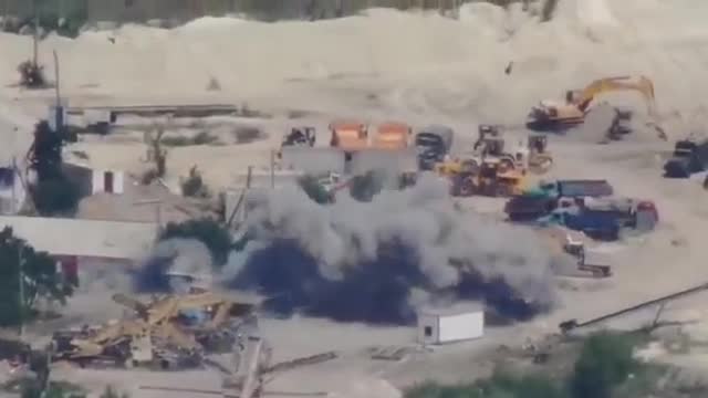 The warehouse and headquarters of the Russian were destroyed