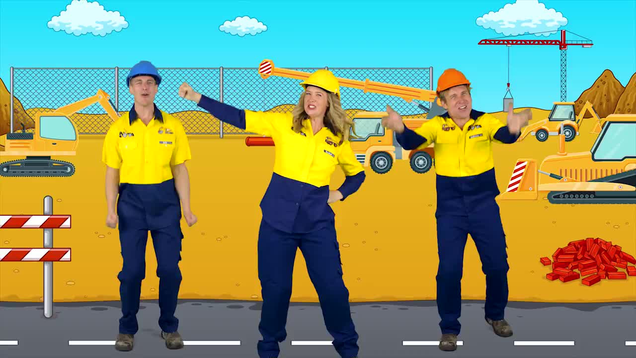 Construction Machines Kids Song - Diggers, Trucks, Backhoe, Construction Toys