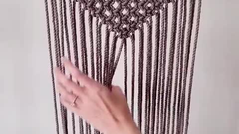 30 second wall hanging#macrame #foryou #foryoupage #fyp #diy #fiberart #wallart