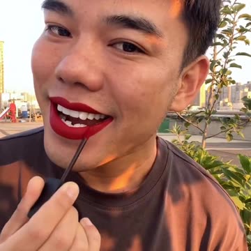 His Lipstick Application is Better than Mine 😂😂😂