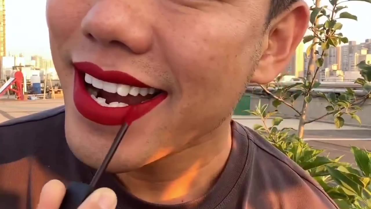 His Lipstick Application is Better than Mine 😂😂😂