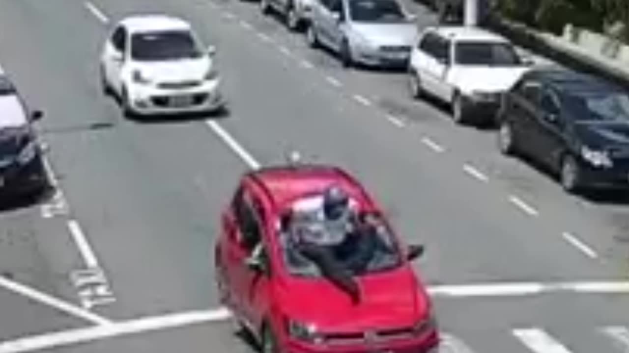 Funny Car and Bike Accident