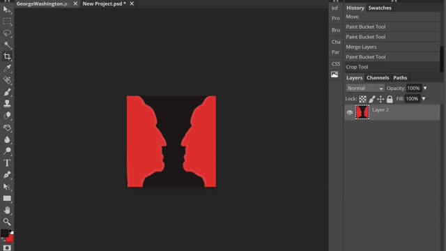 Create A Face/Vase Using Photopea