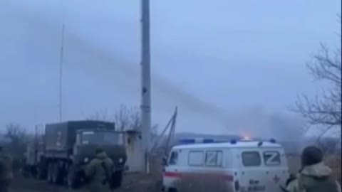 The people's militia of the DPR strikes using MLRS on the positions of the Armed Forces of Ukraine