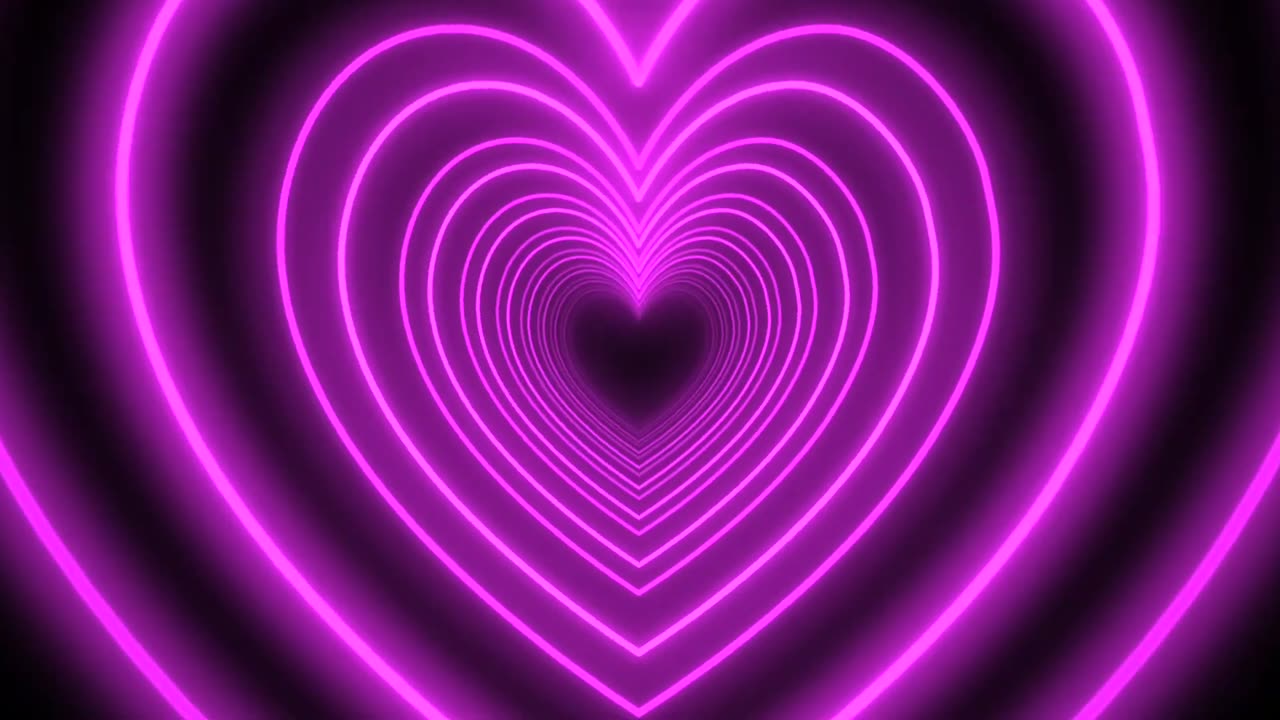 605. Pink Heart Background🩷Love Heart Tunnel Background Video Loop Heart