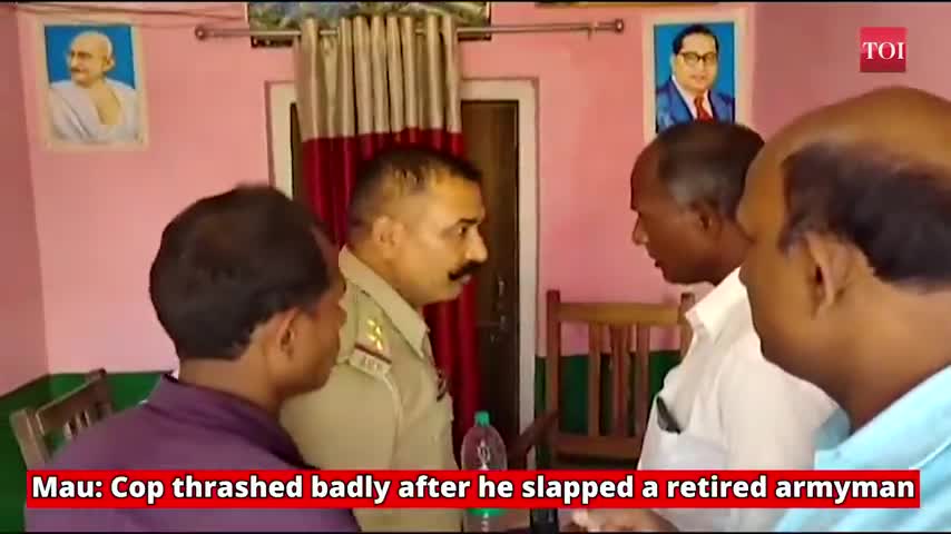 Uttar Pradesh: Cop slaps retired armyman, gets thrashed