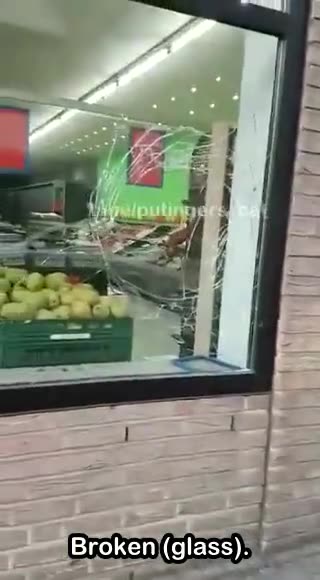 Somewhere in Germany, a Russian store was vandalized.
