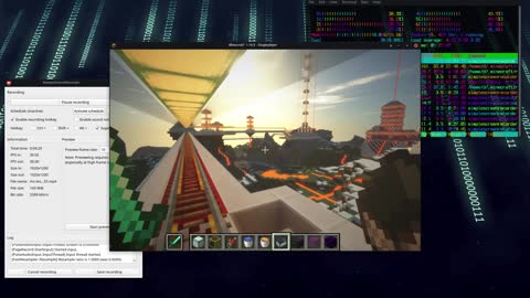 Arch Linux + Minecraft 1.16.5 + SEUS Shaderpack + SimpleScreenRecorder - Test 2 - Entire Screen