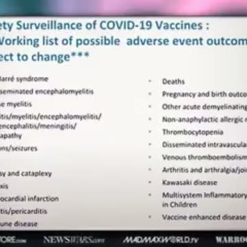 Alex Jones shows FDA document that shows side effects of Covid shots