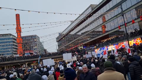 HUGE PROTEST AGAINST VACCINE PASSPORT IN SWEDEN!