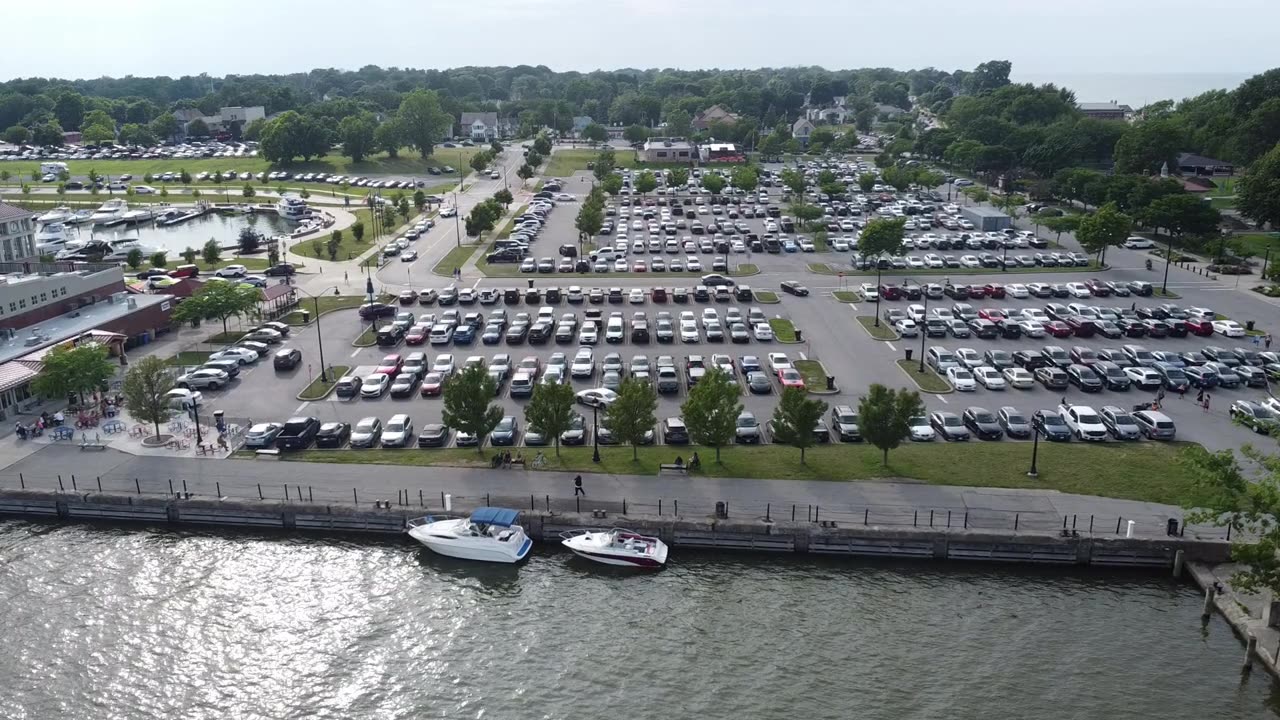 Drone Flight Around Turning Point Park and Charlotte, NY.