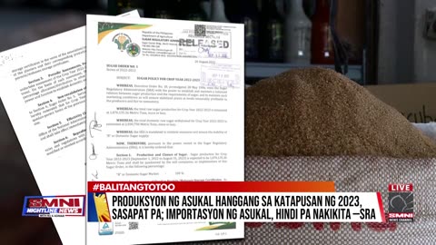 Importasyon ng asukal, hindi pa nakikita —SRA