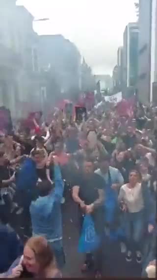 Dutch protestors dance against COVID restrictions