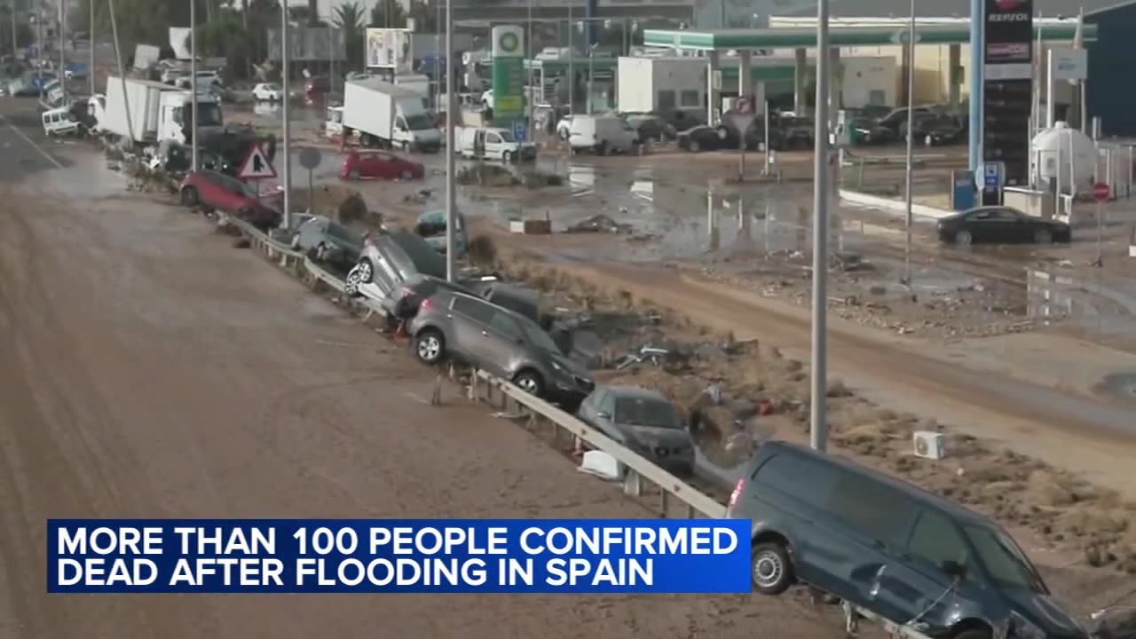 More than 100 people confirmed dead after flooding in Spain