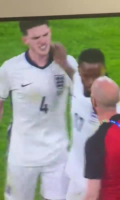 Declan Rice going “SHUT UP, PU**Y” to the Slovakia manager
